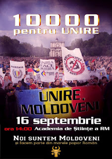 Pe 16 septembrie, 10.000 de basarabeni vor ieși în stradă pentru UNIREA cu România