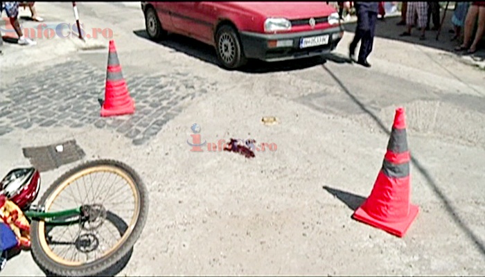 Accident pe strada Reşiţei din Bocșa