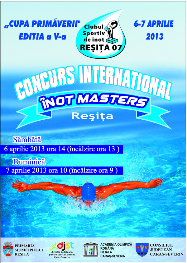 Cupa primaverii editia V-a Resita 6-7 aprilie 2013 concurs de inot masters