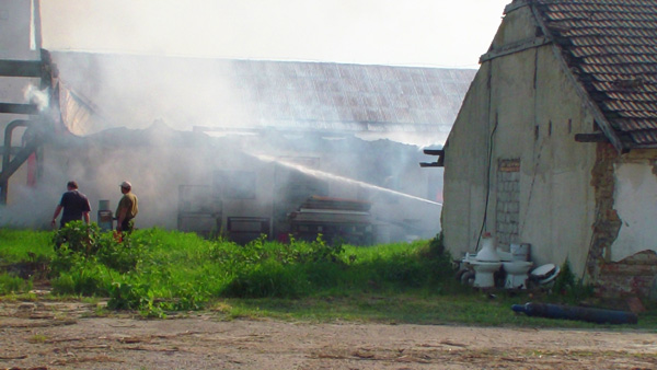VIDEO EXCLUSIV Foc in vinerea neagră la fabrica de mobilă din Bocşa