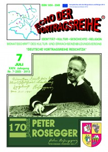 MONATSSCHRIFT ECHO DER VORTRAGSREIHE NR. 7 - TITELBLATT