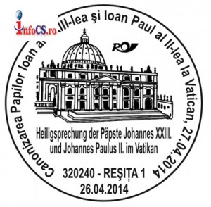 2014.04.26. - CANONIZAREA PAPILOR IOAN XXIII SI IOAN PAUL II - STAMPILA