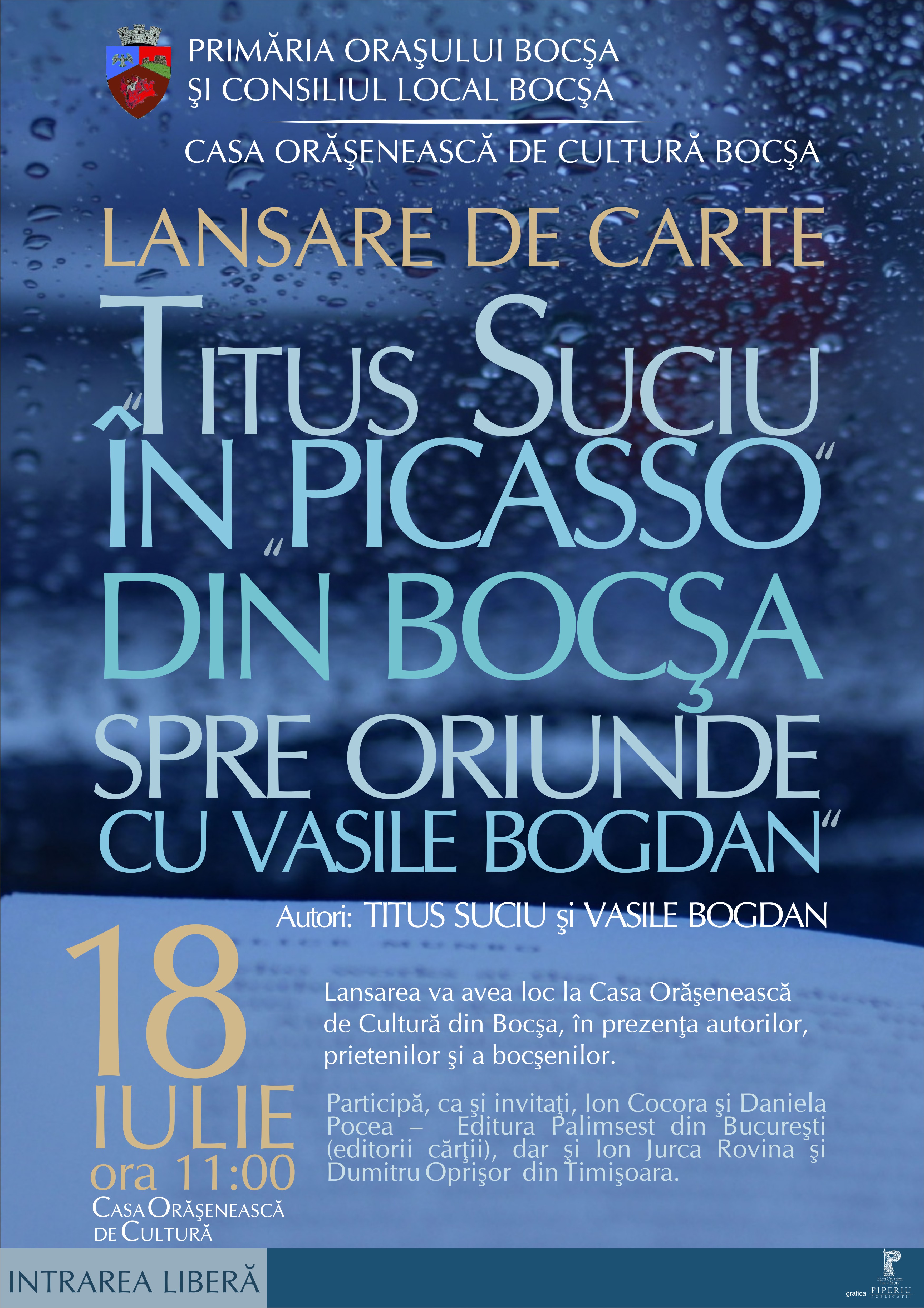 Seară de cultură, seară de înălțare sufletească – Titus Suciu  În „Picasso” din Bocșa spre oriunde cu Vasile Bogdan