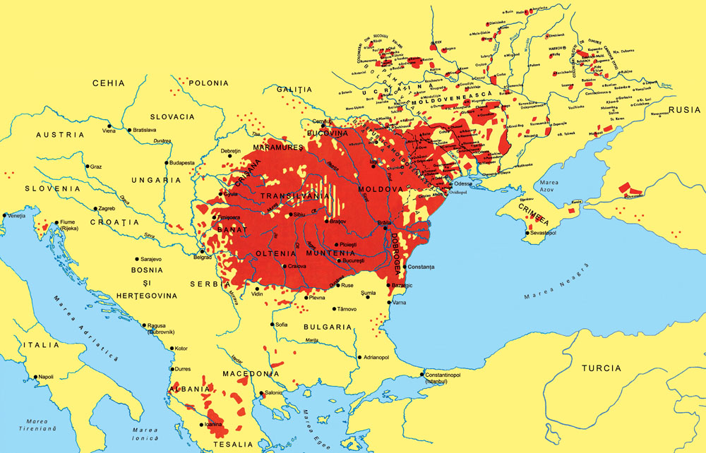Imagini pentru harta românilor în jurul româniei