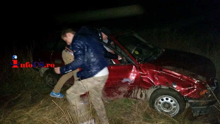 Accident cu final fericit la Giurgiova astă noapte, s-a rostogolit de 4 ori cu mașina
