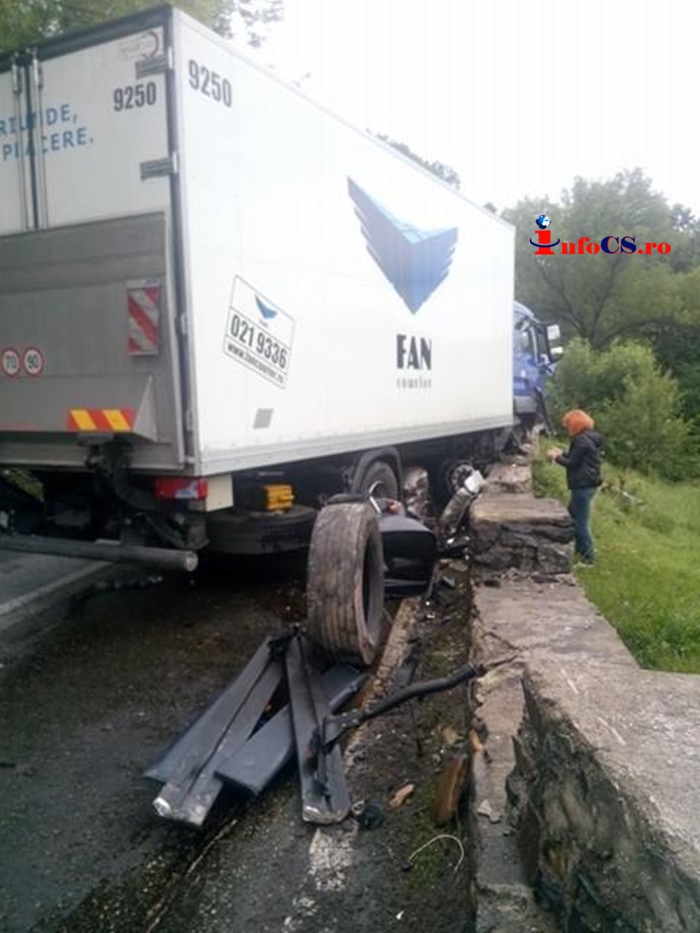 VIDEO Accident de circulatie la km 5 pe DN 58 Resita – Caransebeș