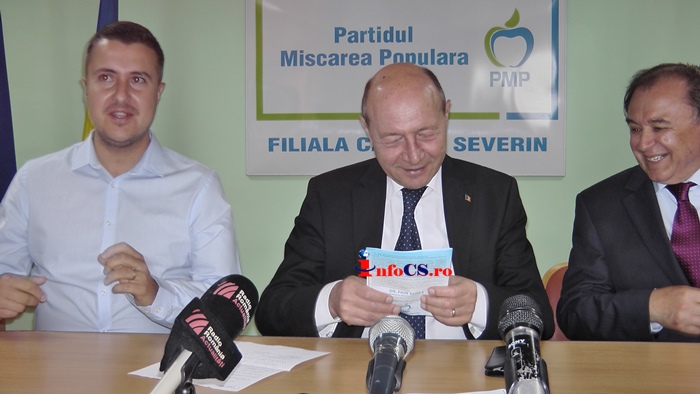 VIDEO Traian Basescu la Resita: „Oameni buni, încercați și cu un partid nou!”