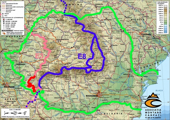 S-a finalizat marcarea primului traseu european de drumeție pedestră din România în Munții Banatului