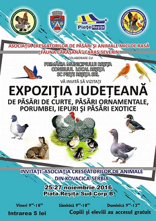 EXPOZITIE INEDITA LA RESITA ,,Fauna Carasana 2016”