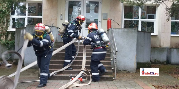Foc la ISJ – Un birou a luat foc si o persoana a fost ranita – Exercițiu inopinat