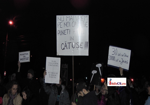 VIDEO A cincea zi de proteste la Reşita şi Caransebeş