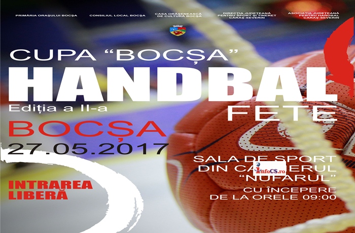 Cupa Bocsa – Handbal feminin sambata 27.05.2017 la Bocsa