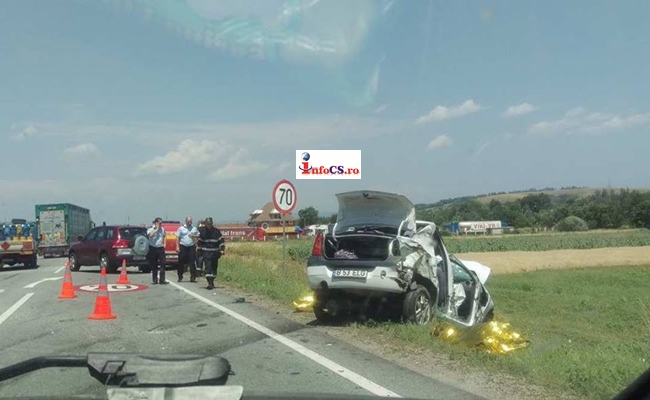 FOTO Grav accident de circulatie cu 3 morti pe DN 6 intre Bucosnita si Caransebes