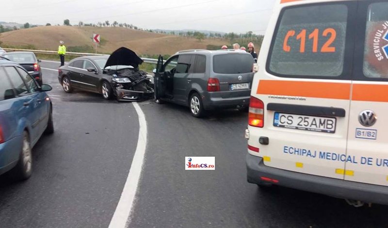 VIDEO Accident de circulație în curbele de la Soceni pe DN58