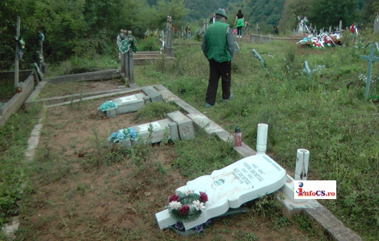 VIDEO Cimitir vandalizat la Câlnic – Făptașii au sărit pe morminte cu picioarele şi au rupt crucile