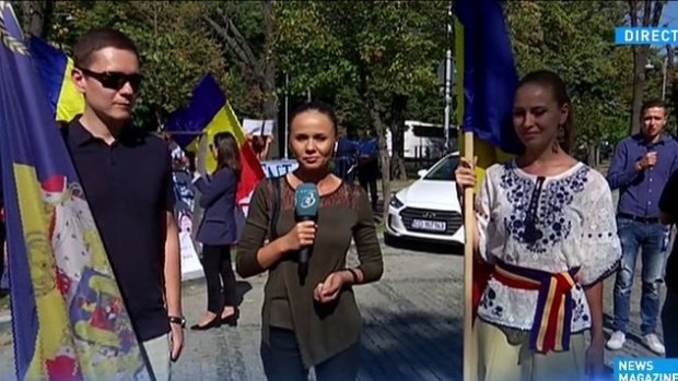 VIDEO PROTESTE în București în fata Ambasadei Ucrainei