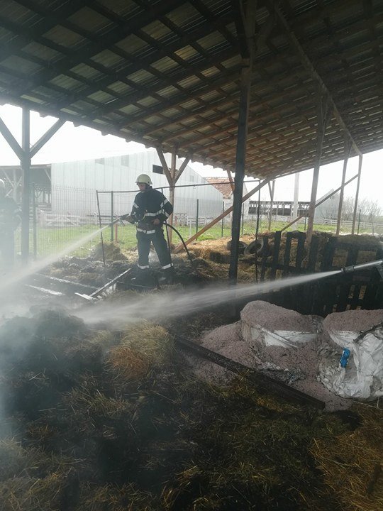 Incendiu de la o tigare la un depozit de îngrășăminte chimice în Ciortea