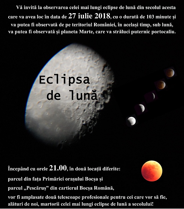 Cea mai lunga eclipsa de luna – in direct de la Bocsa