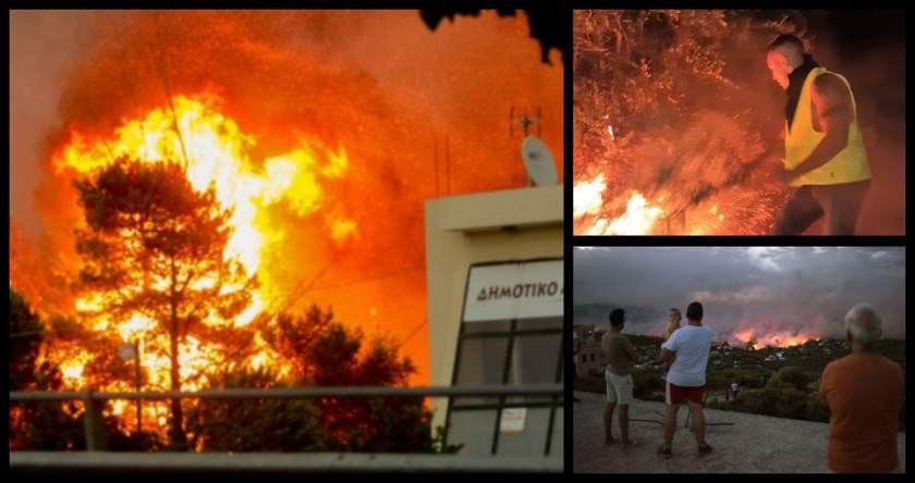 Alertă în Grecia! Cel puțin 50 de morți și sute de răniți în urma incendiilor. Printre victime, sunt și turiști VIDEO