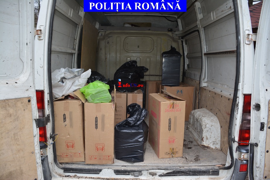 Polițiștii din Caraș-Severin au confiscat peste un sfert de milion de țigarete de contrabandă – 1250 de caruse