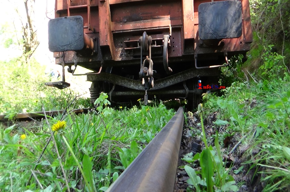 Tren de marfă deraiat între Moniom şi Reşiţa – Linia este praf VIDEO