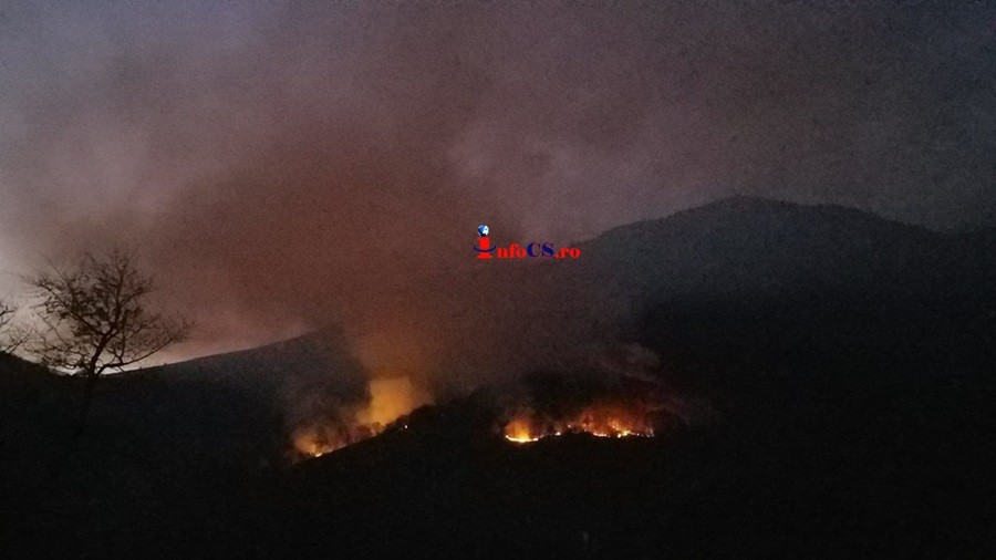 Incendiu in Parcul National Domogled Valea Cernei VIDEO