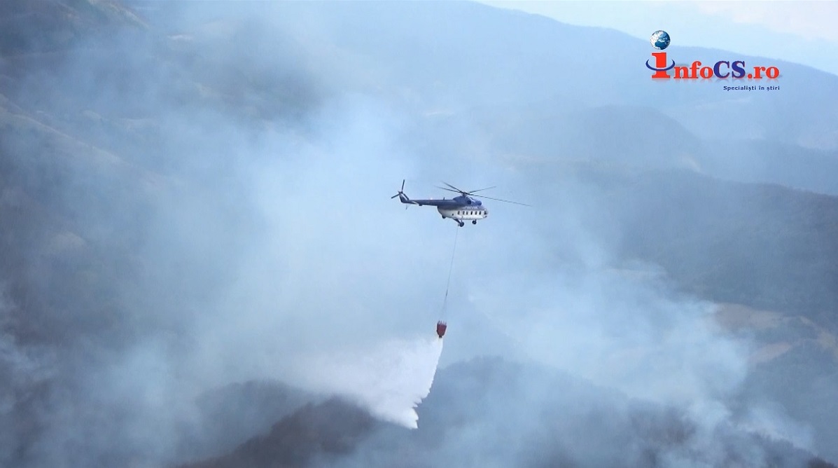 Incendiu de vegetație la Băuțar 565 de hectare arse VIDEO