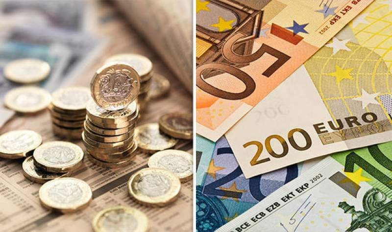 Euro a scăzut spre 4,82 lei