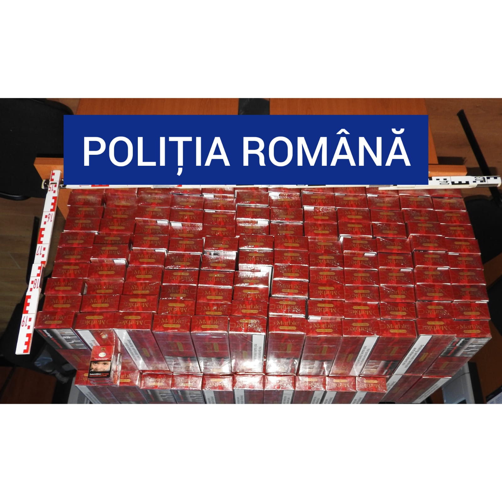 Peste 50.000 de țigarete de contrabandă confiscate ieri de polițiști