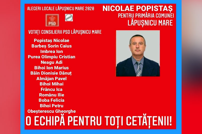 Nicolae Popistaș împreună cu echipa sa – Pentru Lăpușnic, pentru cetățeni