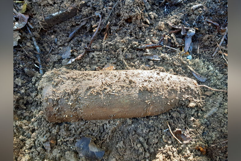 Proiectil neexplodat gasit la Resita – Asanare de muniție neexplodată