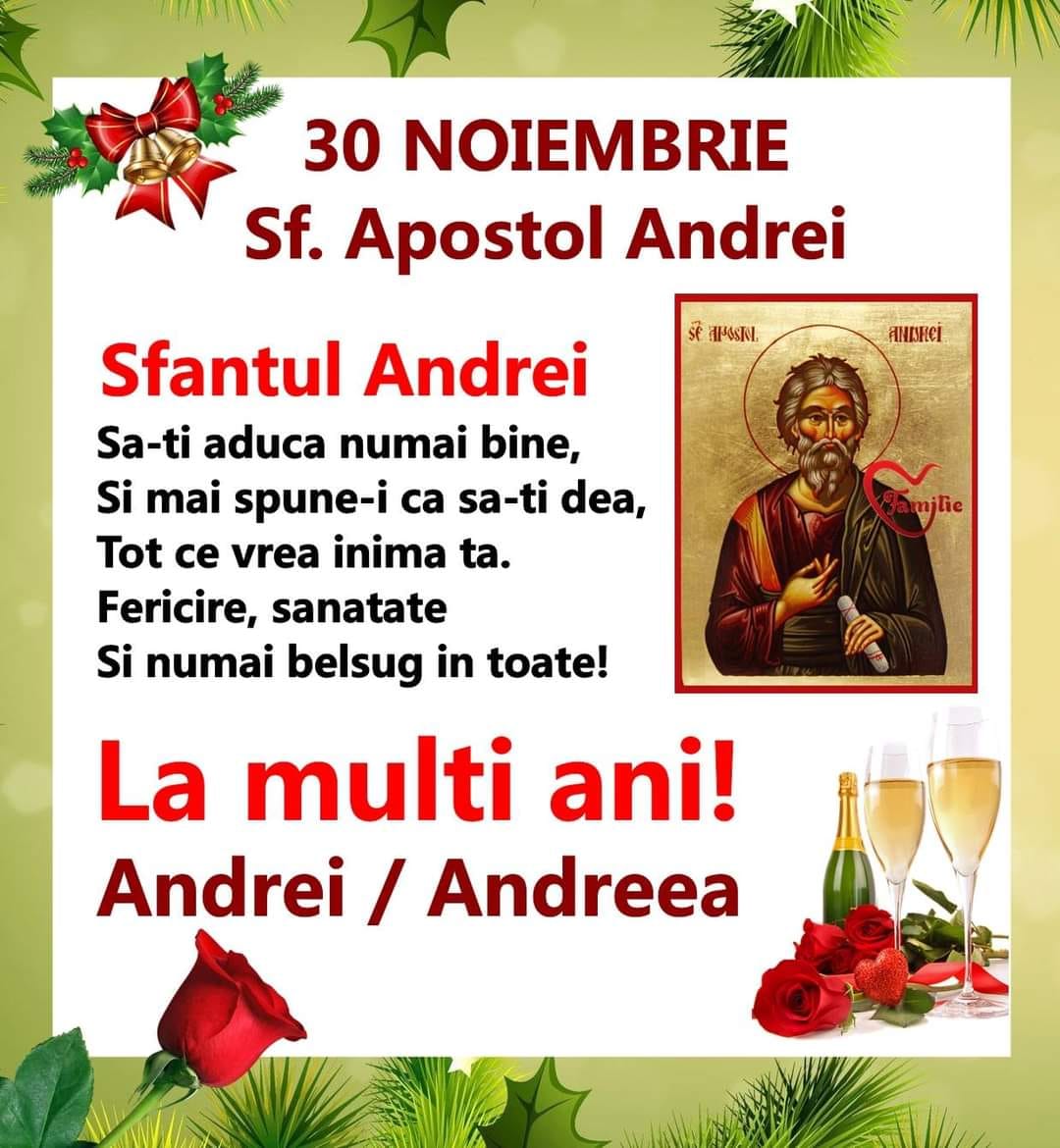 Fie ca Sfântul Andrei -ocrotitorul românilor- să vă fie mereu alături! VIDEO