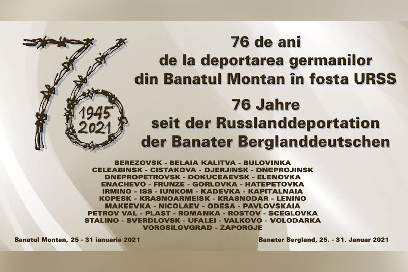 76 de ani de la deportarea germanilor din Banatul Montan în URSS