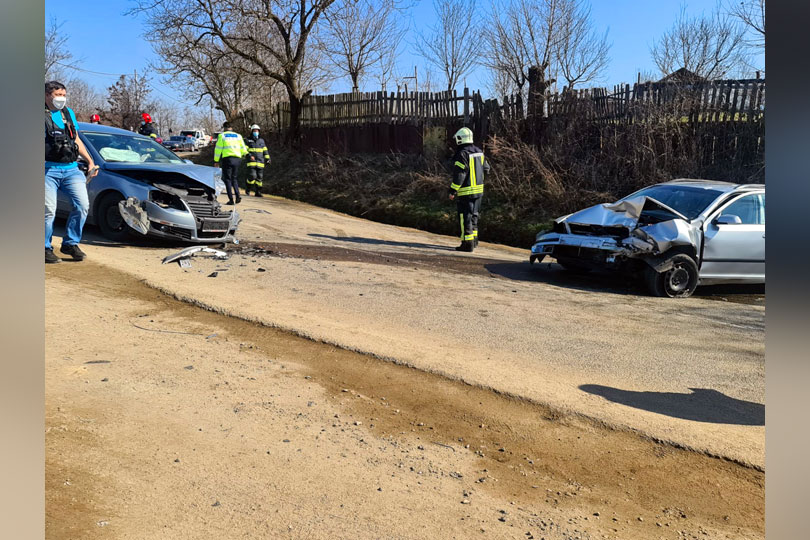 Accident rutier pe DJ 581 la ieșirea din Reșita spre Lupac VIDEO