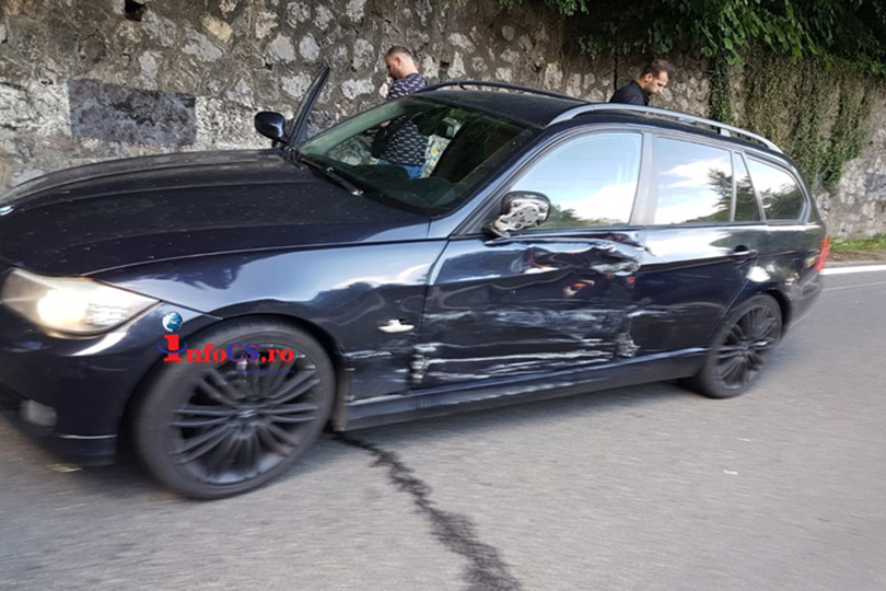Accident de circulație la Colțan – Motociclistul a ajuns la spital și BMW-ul in service VIDEO