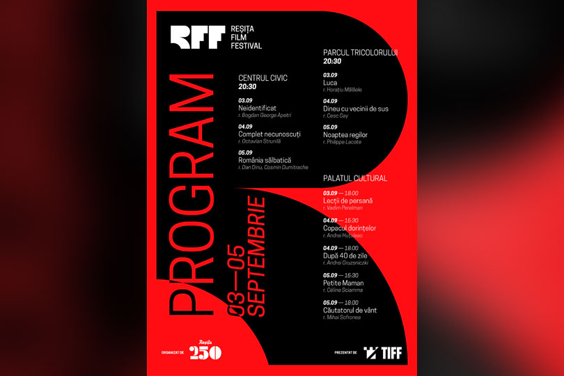 Reșița Film Festival, prezentat de TIFF, 3 – 5 septembrie 2021