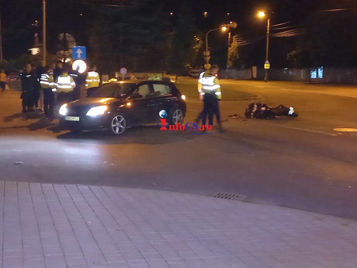 Accident cu ,,mopedist” si ,,neacrodare de trecere” in fata politiei VIDEO