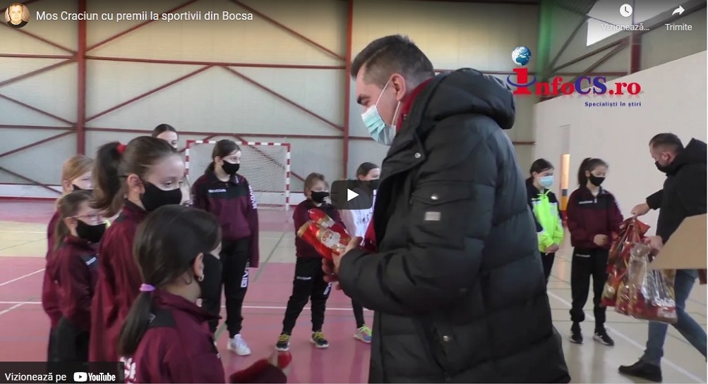 Moș Crăciun cu premii la sportivii din Bocșa VIDEO