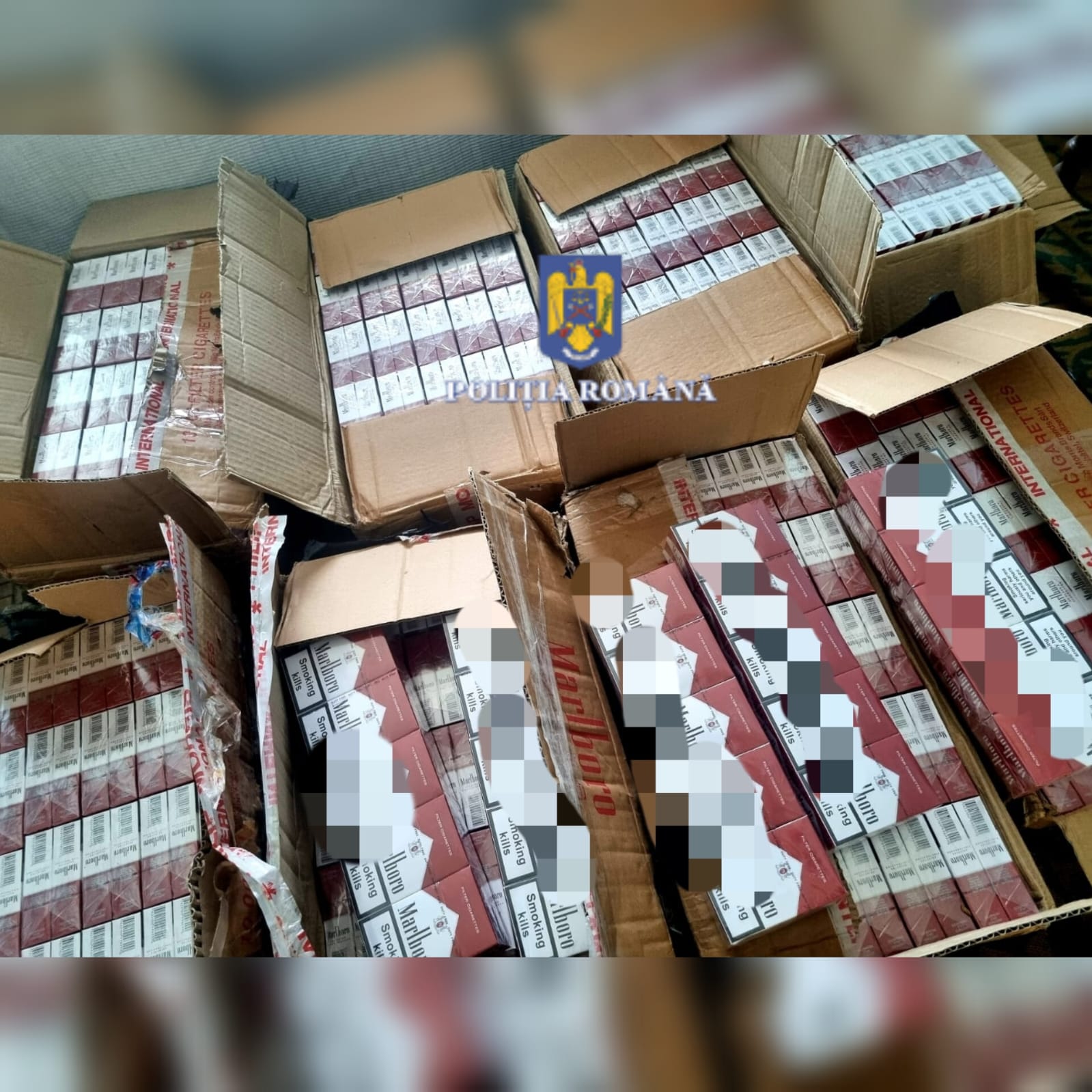 6150 de pachete cu țigări confiscate de polițiști în urma unei percheziții