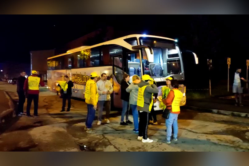 Caravana sindicaliștilor din învățământul cărășan a pornit spre București VIDEO
