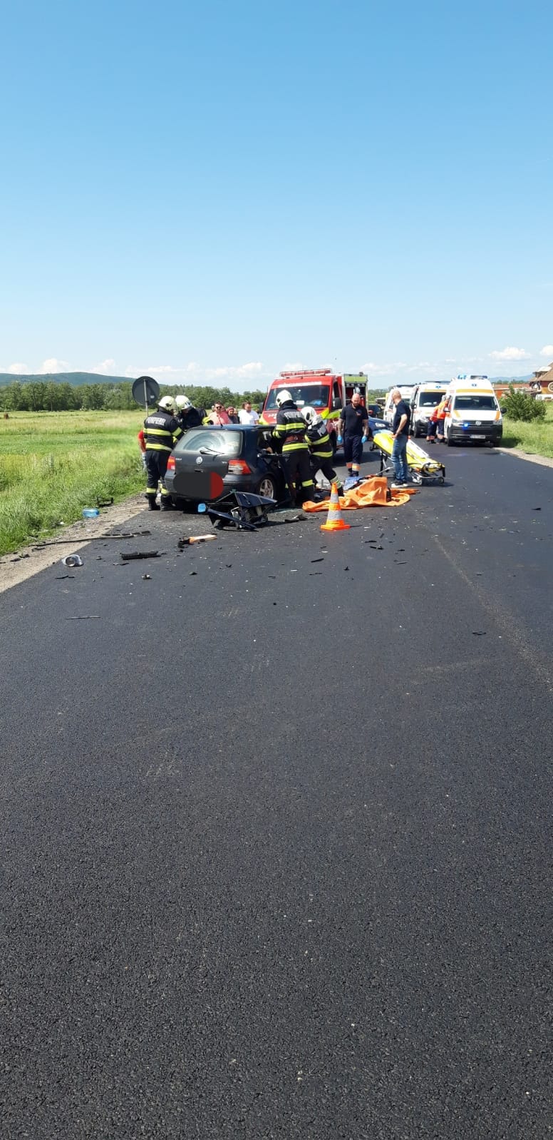 Accident cu 6 victime pe DN6 lângă Bucoșnița
