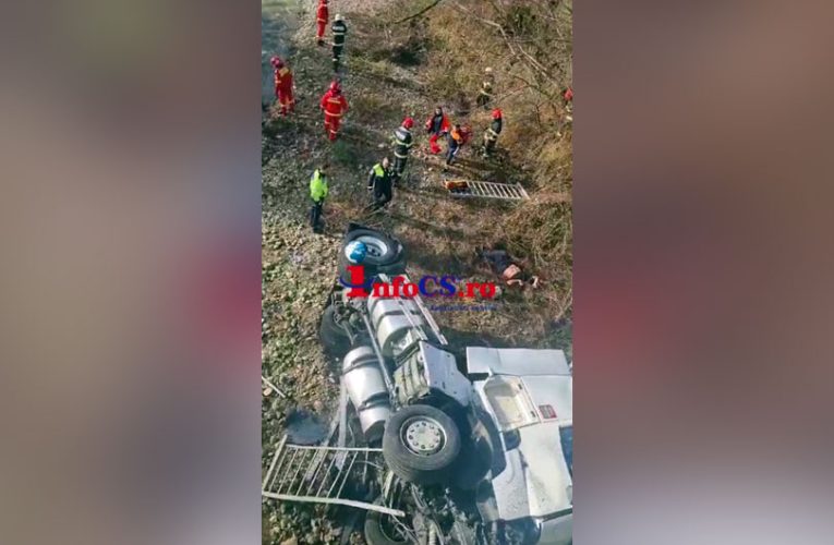 Șofer turc decedat după ce a căzut cu un cap tractor de pe un pod la Cârpa VIDEO